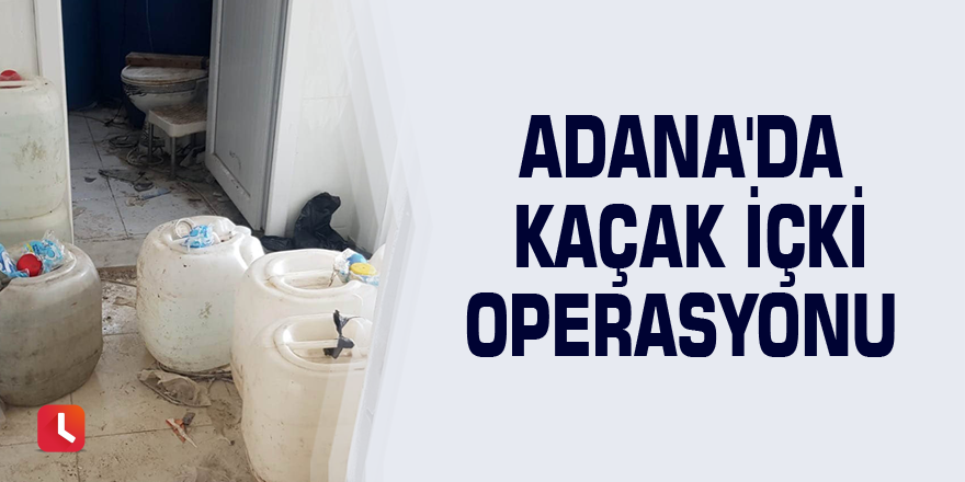 Adana'da kaçak içki operasyonu