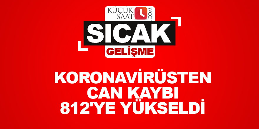 Koronavirüsten can kaybı 812'ye yükseldi