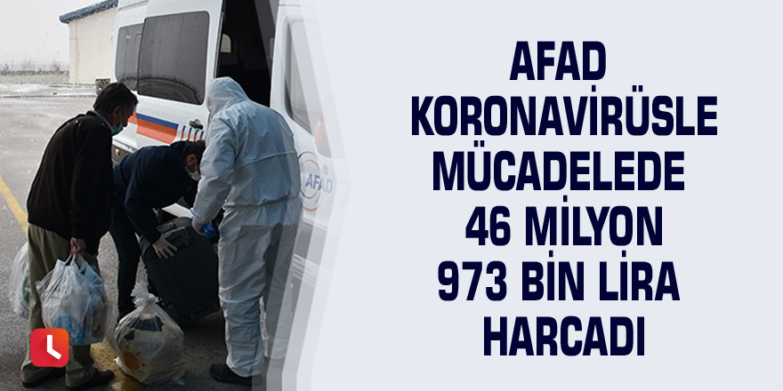 AFAD koronavirüsle mücadelede 46 milyon 973 bin lira harcadı