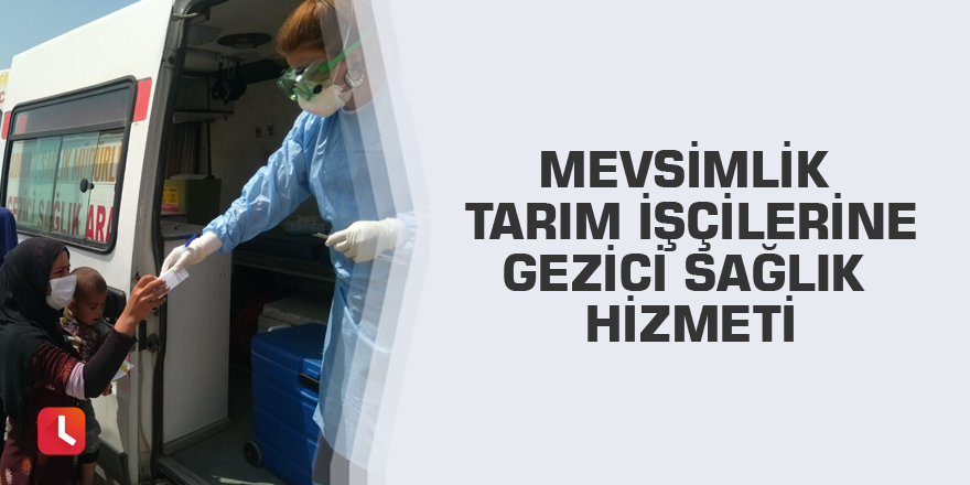 Mevsimlik tarım işçilerine gezici sağlık hizmeti