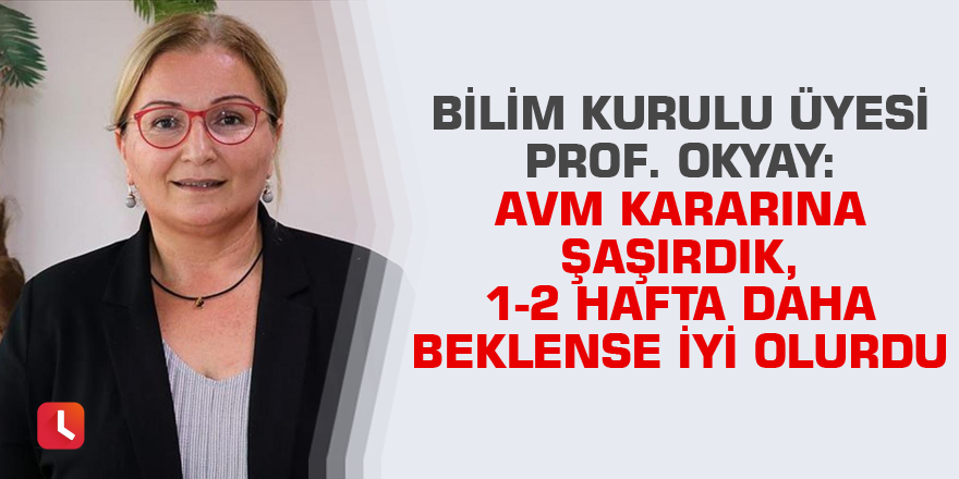 Bilim Kurulu üyesi Prof. Okyay: AVM kararına şaşırdık, 1-2 hafta daha beklense iyi olurdu