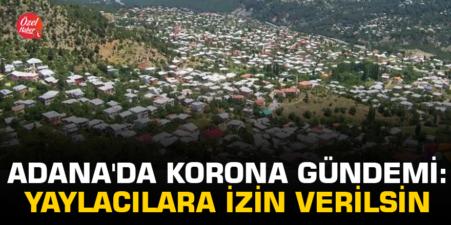 Adana'da korona gündemi: Yaylacılara izin verilsin