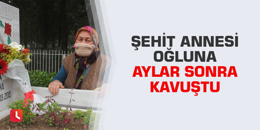Şehit annesi oğluna aylar sonra kavuştu