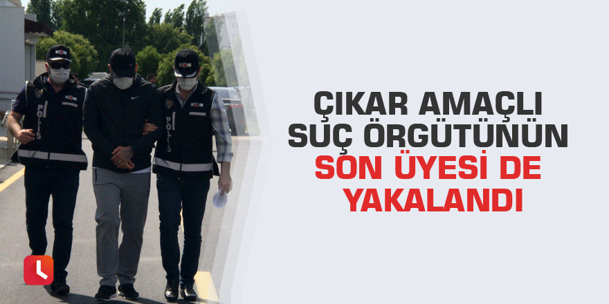 Çıkar amaçlı suç örgütünün son üyesi de yakalandı