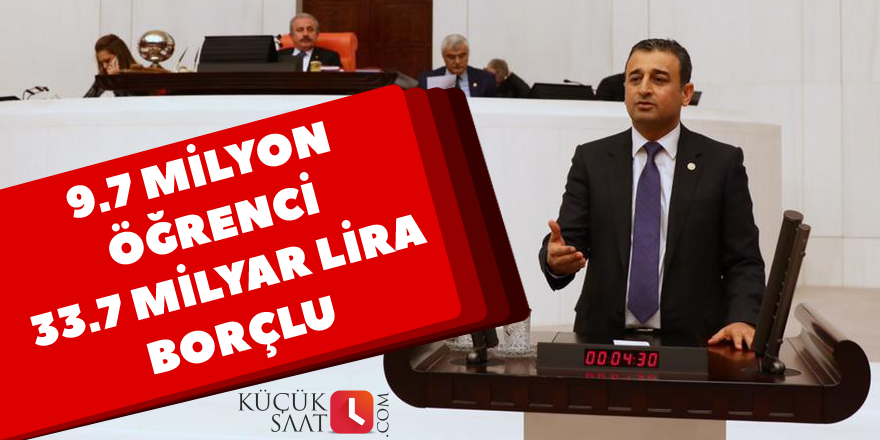 "9.7 milyon öğrenci 33.7 milyar lira borçlu"