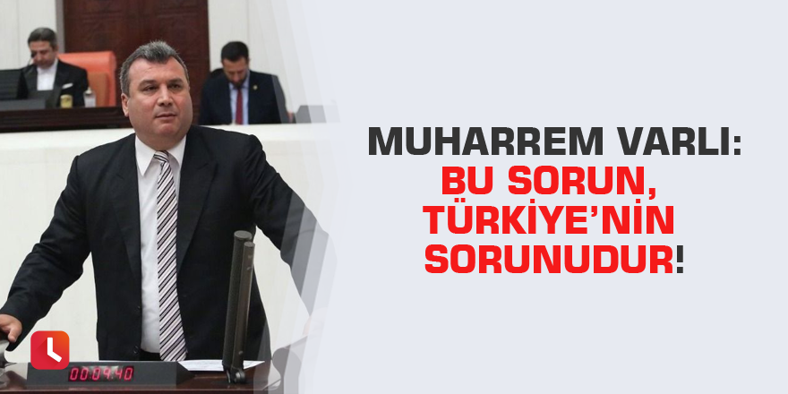 Muharrem Varlı: Bu sorun, Türkiye’nin sorunudur!
