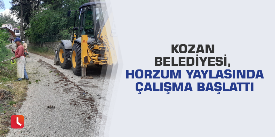 Kozan Belediyesi, Horzum yaylasında çalışma başlattı
