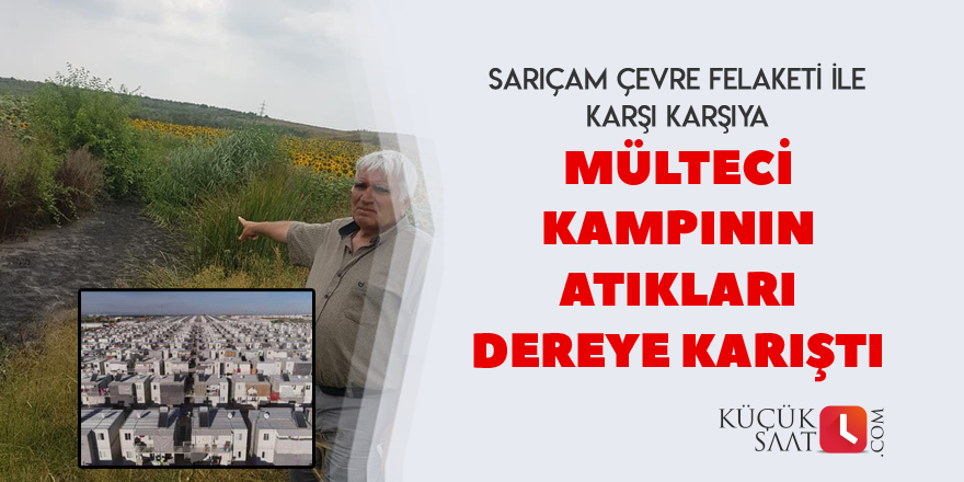 Sarıçam'da mülteci atıkları dereye karıştı