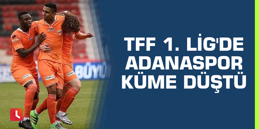TFF 1. Lig'de Adanaspor küme düştü