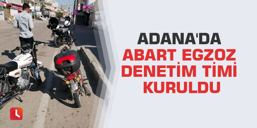 Adana'da abart egzoz denetim timi kuruldu