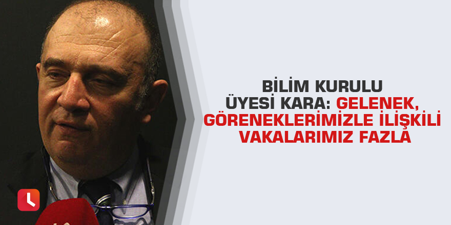 Bilim Kurulu üyesi Kara: Gelenek, göreneklerimizle ilişkili vakalarımız fazla