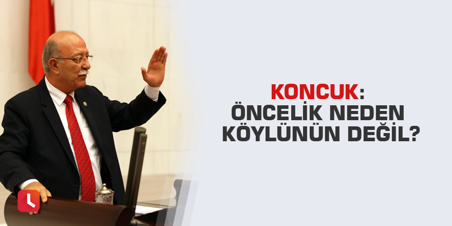 Koncuk: Öncelik neden köylünün değil?