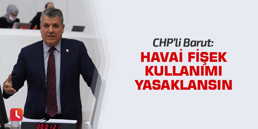 Barut: Havai fişek kullanımı yasaklansın