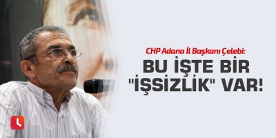 Çelebi: Bu işte bir "işsizlik" var!