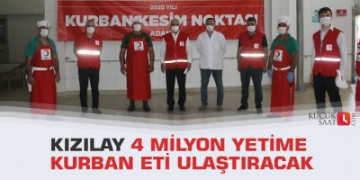 Kızılay 4 milyon yetime kurban eti ulaştıracak