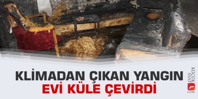 Klimadan çıkan yangın evi küle çevirdi