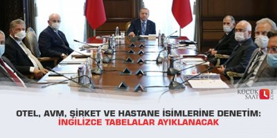 Otel, AVM, şirket ve hastane isimlerine denetim: İngilizce tabelalar ayıklanacak