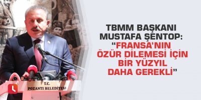 TBMM Başkanı Mustafa Şentop: “Fransa’nın özür dilemesi için bir yüzyıl daha gerekli”