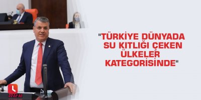 "Türkiye dünyada su kıtlığı çeken ülkeler kategorisinde"