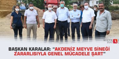 Başkan Karalar: “Akdeniz meyve sineği zararlısıyla genel mücadele şart”