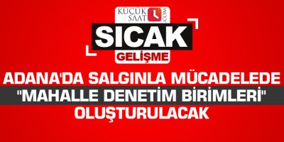 Adana'da salgınla mücadelede "Mahalle Denetim Birimleri" oluşturulacak