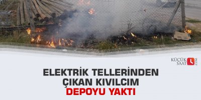 Elektrik tellerinden çıkan kıvılcım depoyu yaktı