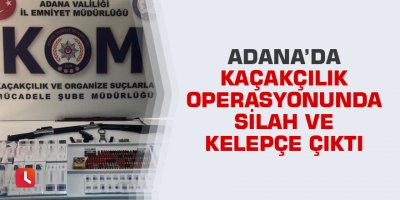 Adana’da kaçakçılık operasyonunda silah ve kelepçe çıktı