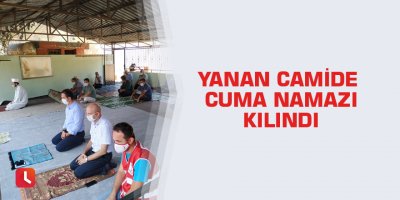 Yanan camide cuma namazı kılındı