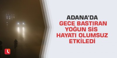 Adana’da gece bastıran yoğun sis hayatı olumsuz etkiledi