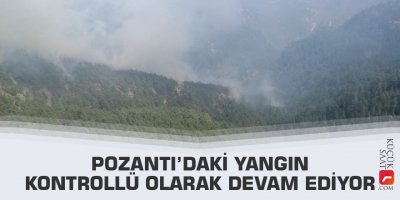 Pozantı’daki yangın kontrollü olarak devam ediyor