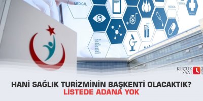 Hani sağlık turizminin başkenti olacaktık?Listede Adana yok