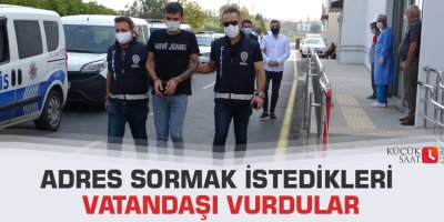 Adres sormak istedikleri vatandaşı vurdular