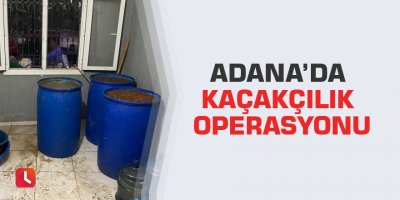 Adana’da kaçakçılık operasyonu
