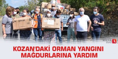Kozan'daki orman yangını mağdurlarına yardım