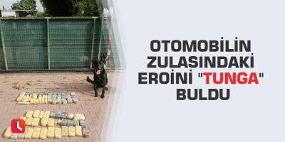 Otomobilin zulasındaki eroini "Tunga" buldu