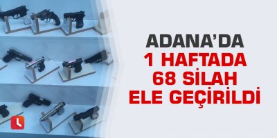 Adana’da 1 haftada 68 silah ele geçirildi