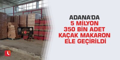 Adana'da 5 milyon 350 bin adet kaçak makaron ele geçirildi