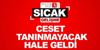 Ceset tanınmayacak hale geldi