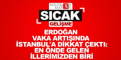 Erdoğan vaka artışında İstanbul'a dikkat çekti: En önde gelen illerimizden biri