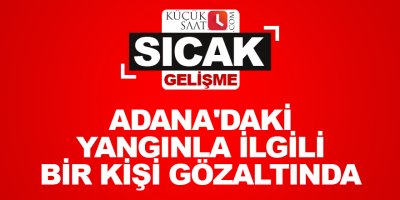 Adana'daki yangınla ilgili bir kişi gözaltında