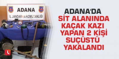 Adana'da sit alanında kaçak kazı yapan 2 kişi suçüstü yakalandı