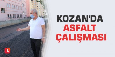 Kozan'da asfalt çalışması