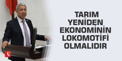 Tarım Yeniden Ekonominin Lokomotifi Olmalıdır