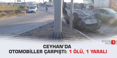 Ceyhan’da otomobiller çarpıştı: 1 ölü, 1 yaralı