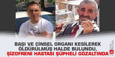 Başı ve cinsel organı kesilerek öldürülmüş halde bulundu, şizofreni hastası şüpheli gözaltında