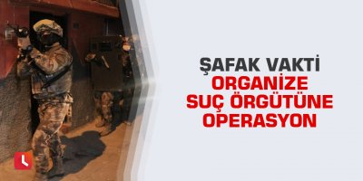 Şafak vakti organize suç örgütüne operasyon