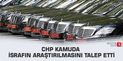 CHP kamuda israfın araştırılmasını talep etti