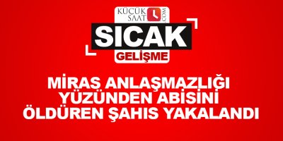 Miras anlaşmazlığı yüzünden abisini öldüren şahıs yakalandı