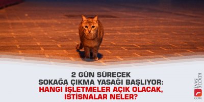 2 gün sürecek sokağa çıkma yasağı başlıyor: Hangi işletmeler açık olacak, istisnalar neler?