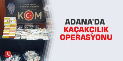Adana’da kaçakçılık operasyonu
